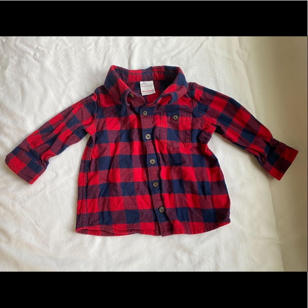 Hanna Andersson size 80 (18-24 months) flannel button down